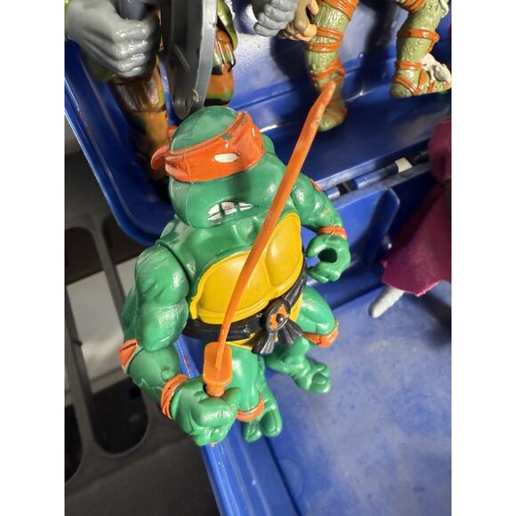 Vintage 1988–1990 TMNT Action Figure Lot Thermos Lunchbox – Playmates - Picture 4 of 16